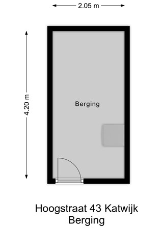 Floorplan - Hoogstraat 43, 2225 BD Katwijk